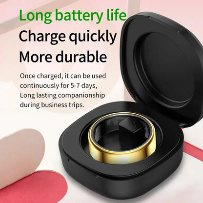 For Xiaomi Smart Ring Men Women Heart Rate and Blood Oxygen Monitor Smartring IP68 & 5ATM Waterproof, Multi-Sport Mode